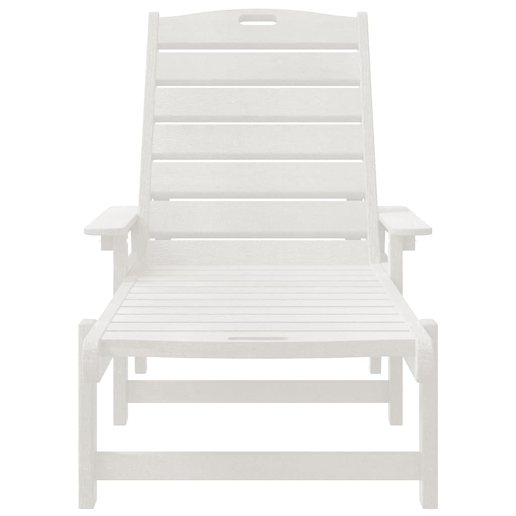 Garden Lounge Furniture Reclining 2 pcs White 53 x 195.5 x 30cm